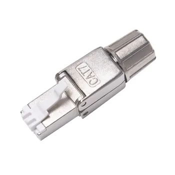 Cat7 Shielded Ethernet Connector RJ45 Cat 7 Conector STP 8P8C Plug Tool Free Connection Repeatable Using For 23-26AWG Cable
Cat7 Shielded Ethernet Connector RJ45 Cat 7 Conector STP 8P8C Plug Tool Free Connection Repeatable Using For 23-26AWG Cable