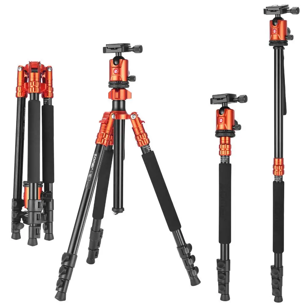 Oringinal Zomei M7 Professional Aluminium Camera Tripod Monopod Portable with Ball head DSLR Travel Tripod for Dslr camera Stand
Oringinal Zomei M7 Professional Aluminium Camera Tripod Monopod Portable with Ball head DSLR Travel Tripod for Dslr camera Stand