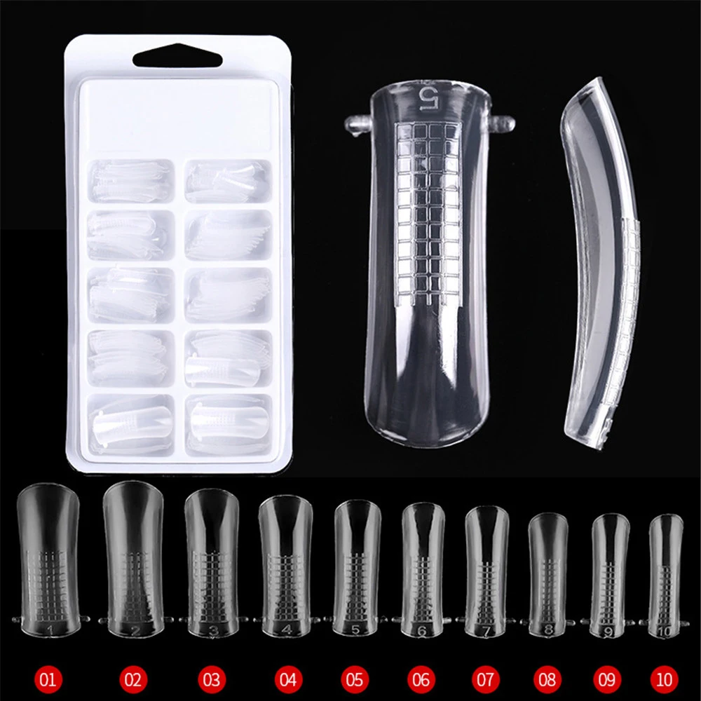 100Pcs/Set Reusable Quick Building Mold Nail Tips Dual Form False Nails Reusable Clear Manicure Tool For Extension Gel Nail Art
100Pcs/Set Reusable Quick Building Mold Nail Tips Dual Form False Nails Reusable Clear Manicure Tool For Extension Gel Nail Art