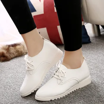 Women Flats 2020 Spring New Lace-up High Quality Black Work Leather Woman Shoe White Casual Ladies Flat Shoes zapatillas mujer 
Women Flats 2020 Spring New Lace-up High Quality Black Work Leather Woman Shoe White Casual Ladies Flat Shoes zapatillas mujer