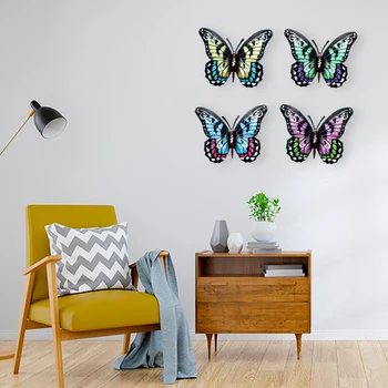 4pcs Metal Butterfly Home Artificial Patio Garden 3D Wall Art Indoor Outdoor Hanging Decor Bedroom Backyard Crafts With Hook
4pcs Metal Butterfly Home Artificial Patio Garden 3D Wall Art Indoor Outdoor Hanging Decor Bedroom Backyard Crafts With Hook