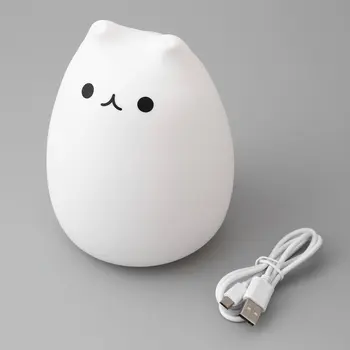 New Rechargeable Colorful Silicone Animal Light with Lovely Cat Shape Touch Sensor Light Bedroom Light with 2 Modes
New Rechargeable Colorful Silicone Animal Light with Lovely Cat Shape Touch Sensor Light Bedroom Light with 2 Modes