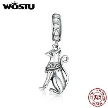 WOSTU New Arrival 100% 925 Sterling Silver Egyptian Cat Charms Beads fit Original Bracelets Silver 925 Jewelry Making CQC1505
WOSTU New Arrival 100% 925 Sterling Silver Egyptian Cat Charms Beads fit Original Bracelets Silver 925 Jewelry Making CQC1505