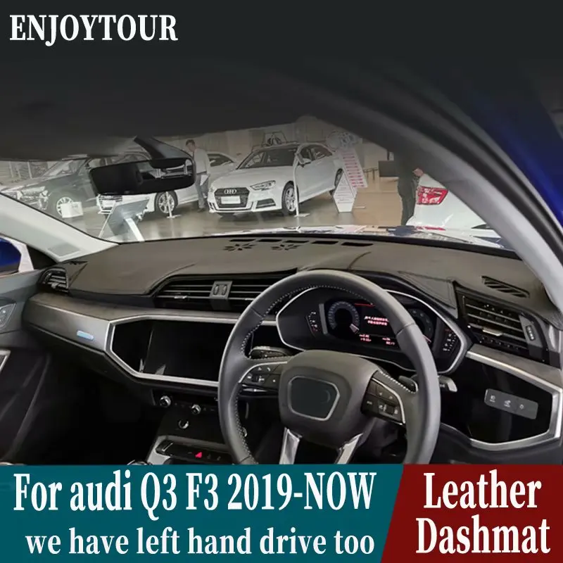 

For Audi Q3 F3 Sq3 Rsq3 2019 2020 Leather Dashmat Dashboard Cover Pad Dash Mat Carpet Car Styling Accessories
