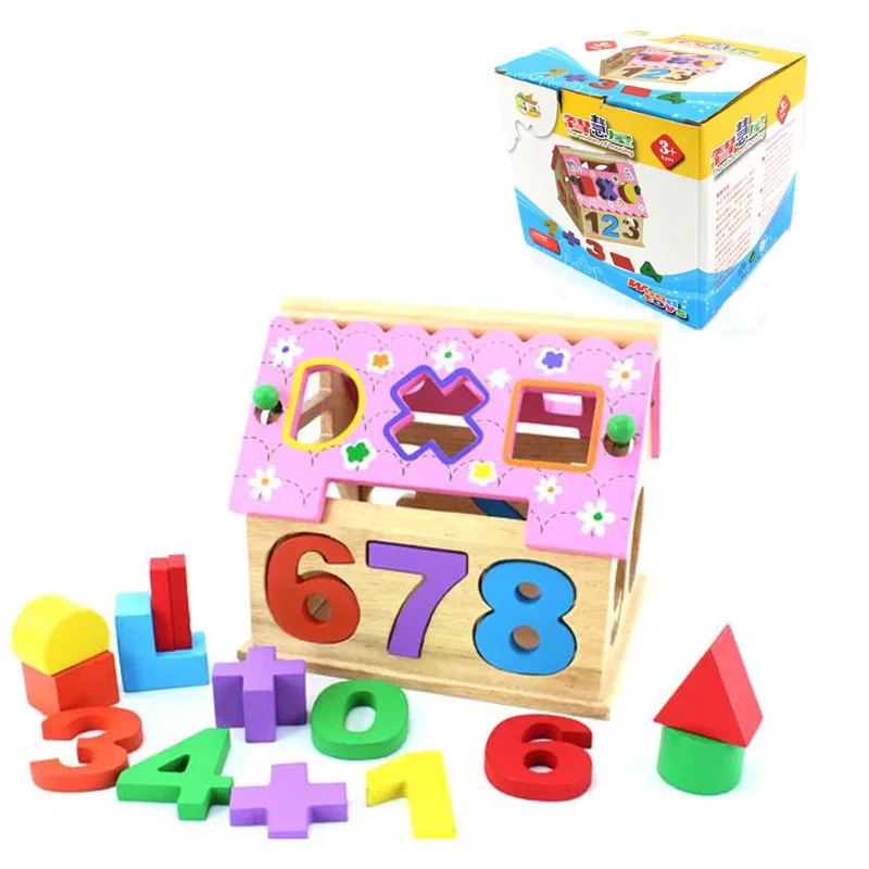 Removable Numbers House CHILDREN'S Wooden Toy Baby Educational Toy Combination Acumen Estates Are Geometric Shapes House
Removable Numbers House CHILDREN'S Wooden Toy Baby Educational Toy Combination Acumen Estates Are Geometric Shapes House
