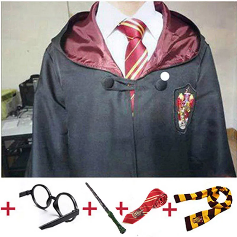 Potter Gryffindor Robe Cape Hermione Granger Cosplay Costume Ravenclaw Hufflepuff Slytherin cloak Halloween drop shipping
Potter Gryffindor Robe Cape Hermione Granger Cosplay Costume Ravenclaw Hufflepuff Slytherin cloak Halloween drop shipping