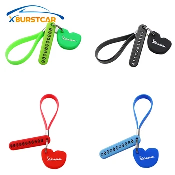 Silicone Car Key Cover Case Key Chain with Phone Number Card for Vespa Piaggio New Fly 3vte 125 Gts 200 Keychain Car-Styling
Silicone Car Key Cover Case Key Chain with Phone Number Card for Vespa Piaggio New Fly 3vte 125 Gts 200 Keychain Car-Styling
