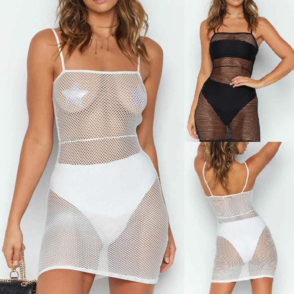 Swimsuit Dress Bikini Bathing femme Cardigan cover-ups Womens Sexy Beach Strap Mesh beach cover up Mini Dress Tunic Robe #30803 
Swimsuit Dress Bikini Bathing femme Cardigan cover-ups Womens Sexy Beach Strap Mesh beach cover up Mini Dress Tunic Robe #30803