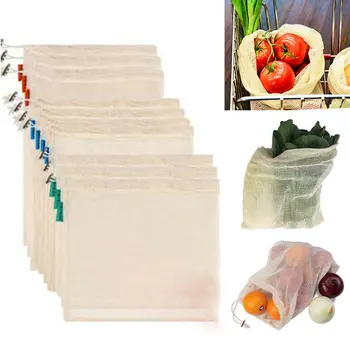 10pcs Shopping Storage Washable Produce With Drawstring Vegetable Organizer Toys Portable Home Reusable Organic Cotton Mesh Bag
10pcs Shopping Storage Washable Produce With Drawstring Vegetable Organizer Toys Portable Home Reusable Organic Cotton Mesh Bag