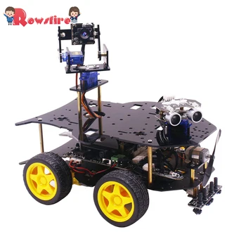 Ultimate Starter Kit for Raspberry Pi HD Camera Programmable Smart Robot Car Kit with 4WD Electronics Education DIY Stem Toy Kit
Ultimate Starter Kit for Raspberry Pi HD Camera Programmable Smart Robot Car Kit with 4WD Electronics Education DIY Stem Toy Kit
