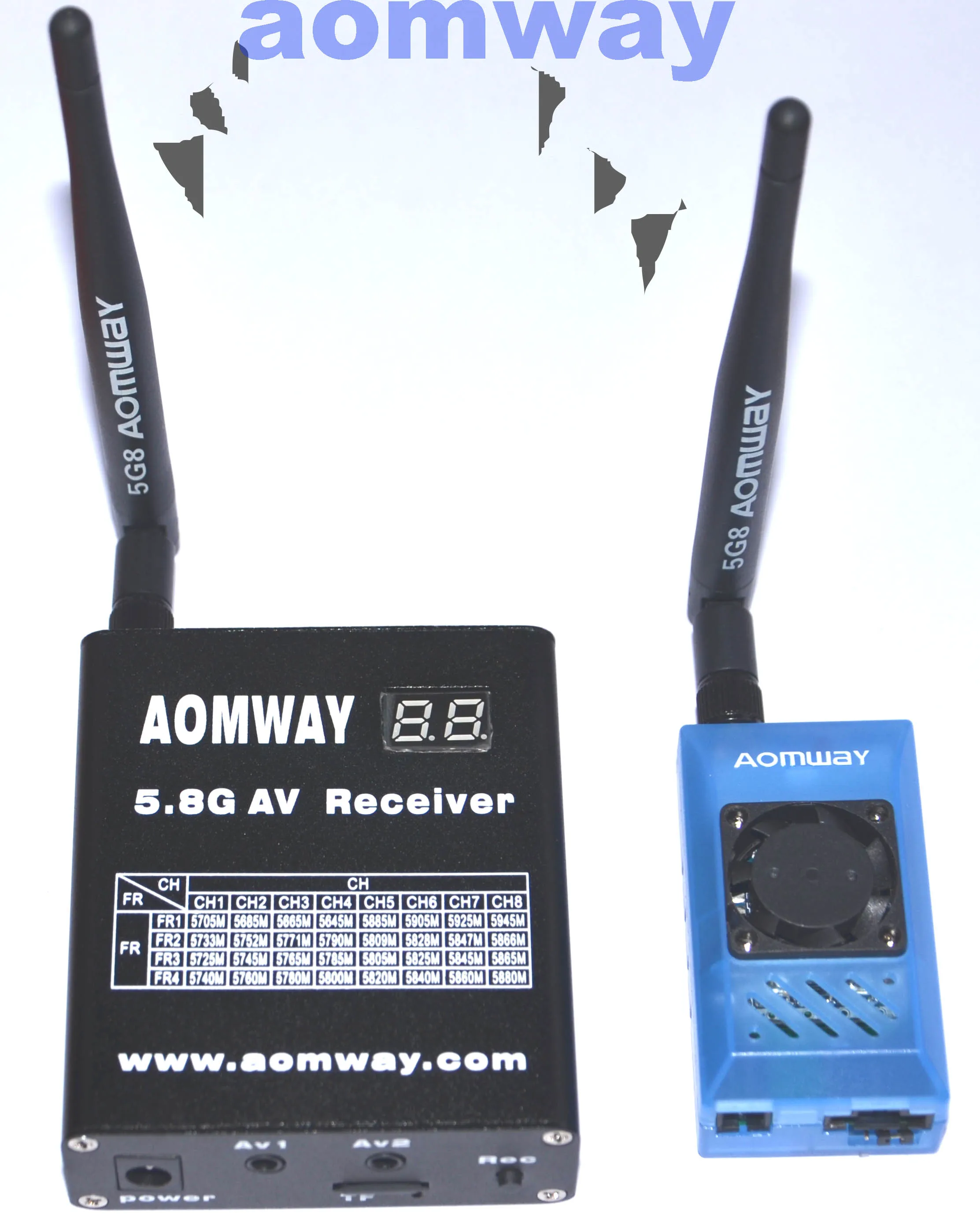 

Aomway 5.8G 1W 1000mW 32CH AV TX RX Transmitter/Receiver w/DVR Recorder function for FPV RC Airplane long range system