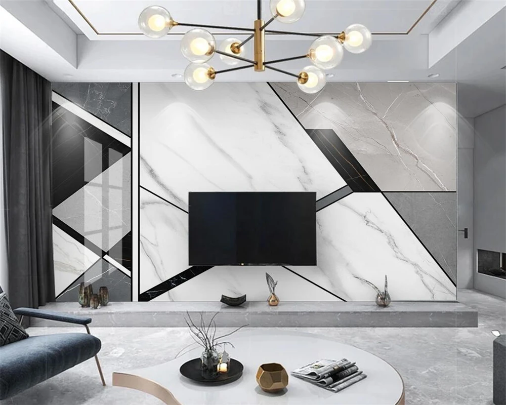 

beibehang Customize new modern minimalist creative abstract geometric marble background wallpaper papel de parede papier peint