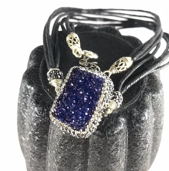 Hand-made Most Natural Pendant Quartz Stone Wrap Bracelet Blue Quartz Stone Pendant Wrap Bracelet
Hand-made Most Natural Pendant Quartz Stone Wrap Bracelet Blue Quartz Stone Pendant Wrap Bracelet