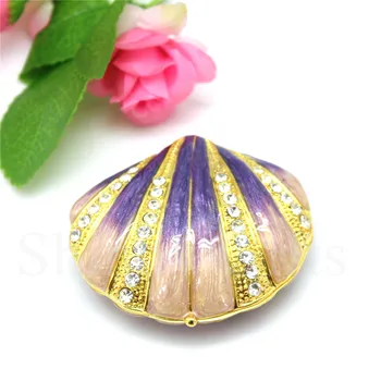 Mother's Day Shell Shape Trinket Box Metal Enamelled Jewellry Gift Box 
Mother's Day Shell Shape Trinket Box Metal Enamelled Jewellry Gift Box
