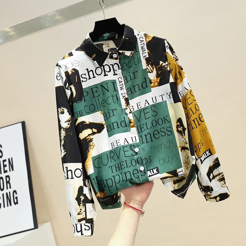 Womens Tops and Blouses 2020 Spring New Lettering Printed Chiffon Shirt Blouse Ladies Top Ropa Mujer Blusa Feminina Blusas
Womens Tops and Blouses 2020 Spring New Lettering Printed Chiffon Shirt Blouse Ladies Top Ropa Mujer Blusa Feminina Blusas