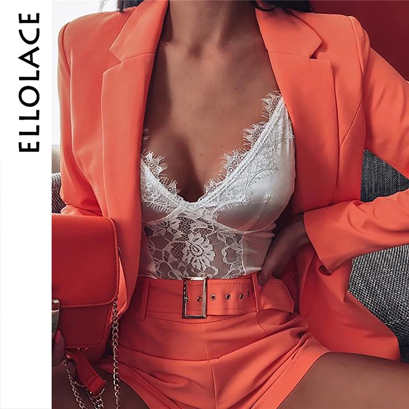 Ellolace 2 Two Piece Suit Women Long Sleeve Coat and Shorts Belt Sets Orange Matching Suit Female Fashion Autumn 2019 New Outfit
Ellolace 2 Two Piece Suit Women Long Sleeve Coat and Shorts Belt Sets Orange Matching Suit Female Fashion Autumn 2019 New Outfit
