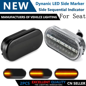 

2Pc Dynamic LED Side Marker Signal Light Indicator Lamp For SEAT Altea Exeo Ibiza 6L Toledo Cordoba Alhambra Arosa Leon 1M Built