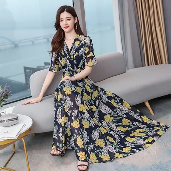 2020 Vintage Boho Floral Beach Midi Dresses Spring Summer Print 4XL Plus Size Runway Dress Elegant Women Bodycon Party Vestidos
2020 Vintage Boho Floral Beach Midi Dresses Spring Summer Print 4XL Plus Size Runway Dress Elegant Women Bodycon Party Vestidos