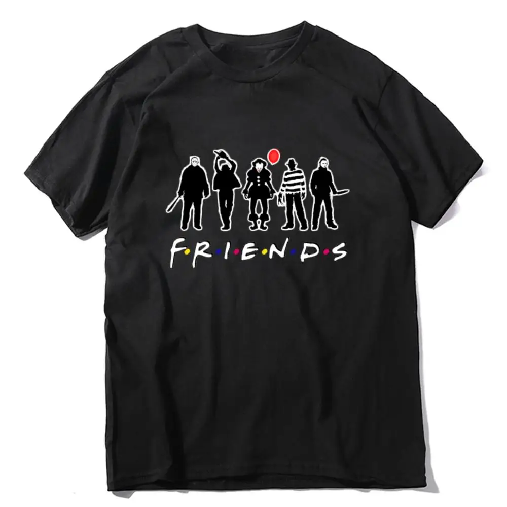 Horror Friends Pennywise Michael Myers Jason Voorhees Halloween Gift Men T-Shirt couple cotton T-shirt