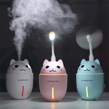 3 in 1 320ML Cute Air Humidifier Ultrasonic Cool-Mist Mini Humidifier Essential Oil Diffuser With LED Light Mini USB Fan 40#122
3 in 1 320ML Cute Air Humidifier Ultrasonic Cool-Mist Mini Humidifier Essential Oil Diffuser With LED Light Mini USB Fan 40#122