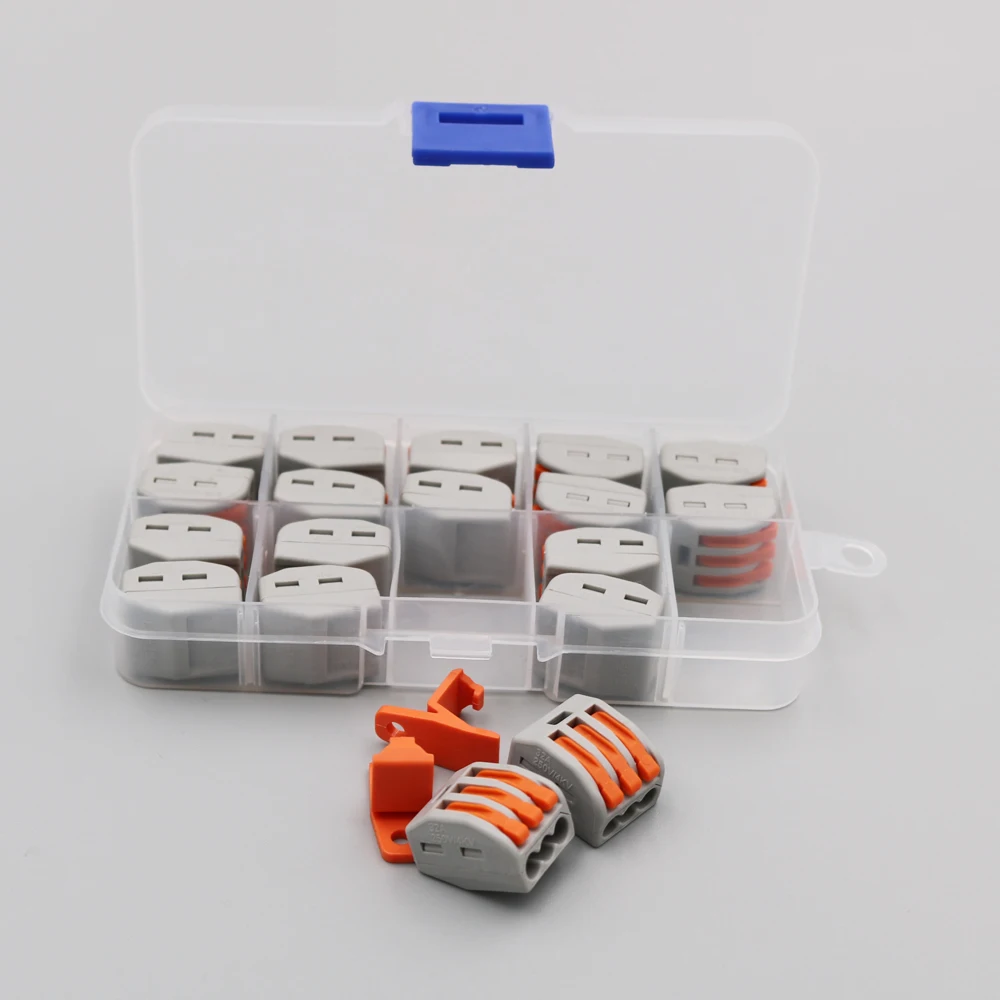 18pcs / Box 222-413 PCT-213 PCT213 3 pin Pole Universal Compact Wire Wiring Connector Conductor Terminal Block With Lever
18pcs / Box 222-413 PCT-213 PCT213 3 pin Pole Universal Compact Wire Wiring Connector Conductor Terminal Block With Lever