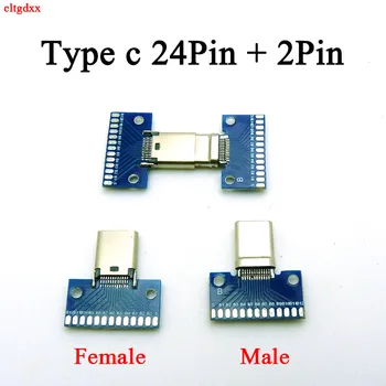 cltgxdd 1pcs USB 3.1 Type C Connector 24+2P Female Plug Male Plug Receptacle Adapter to Solder Wire & Cable 24P+2P PCB Board
cltgxdd 1pcs USB 3.1 Type C Connector 24+2P Female Plug Male Plug Receptacle Adapter to Solder Wire & Cable 24P+2P PCB Board