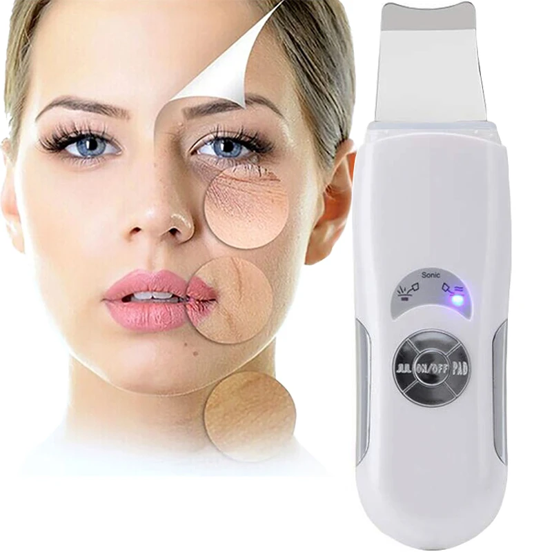 Ultrasonic Skin Scrubber Cleanser Face Cleaning Blackhead Acne Removal Facial Spa Massager Peeling Clean Machine Care Tool
Ultrasonic Skin Scrubber Cleanser Face Cleaning Blackhead Acne Removal Facial Spa Massager Peeling Clean Machine Care Tool