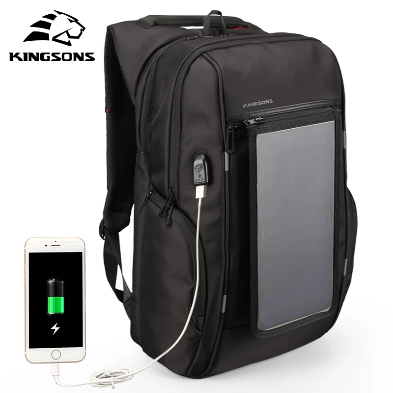 Мужской водонепроницаемый рюкзак для ноутбука 17-17 1 дюймов с солнечной зарядкой |