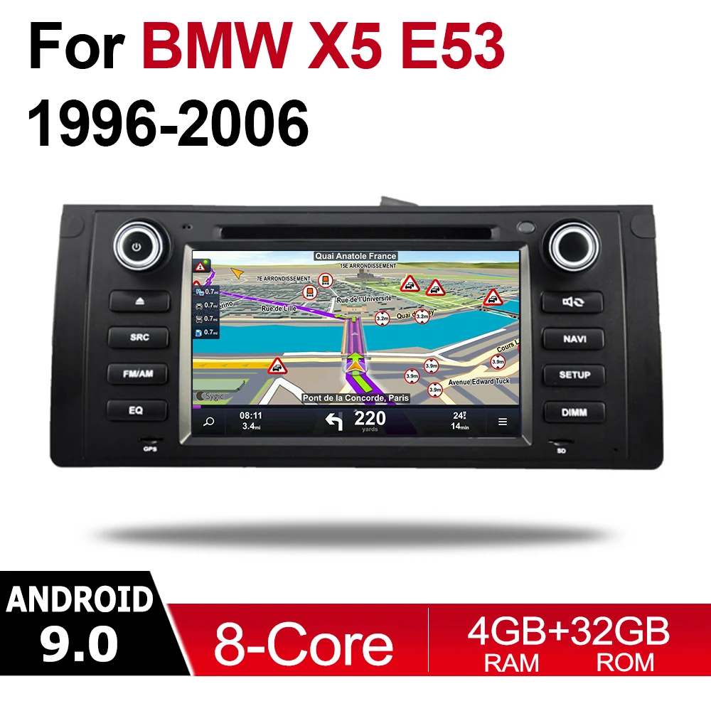 7 "Android автомобильный мультимедийный плеер 2 Din WIFI GPS навигация Авторадио для BMW X5
