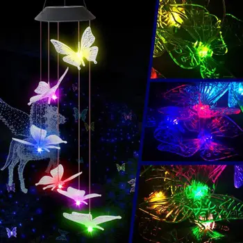 Solar LED Lamp IP65 Colorful Butterfly Wind Chime Intelligent Optical Control Moisture Proof for Outdoor Yard Decoration
Solar LED Lamp IP65 Colorful Butterfly Wind Chime Intelligent Optical Control Moisture Proof for Outdoor Yard Decoration