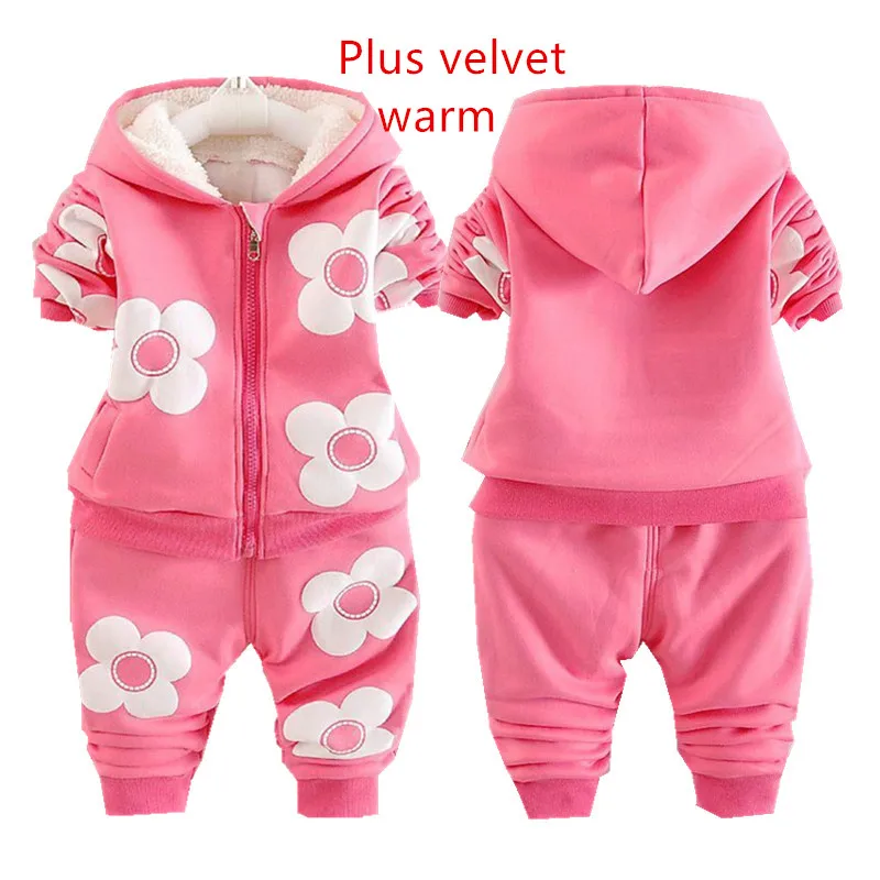 Одежда для новорожденных девочек Теплые Детские костюмы комплекты одежды