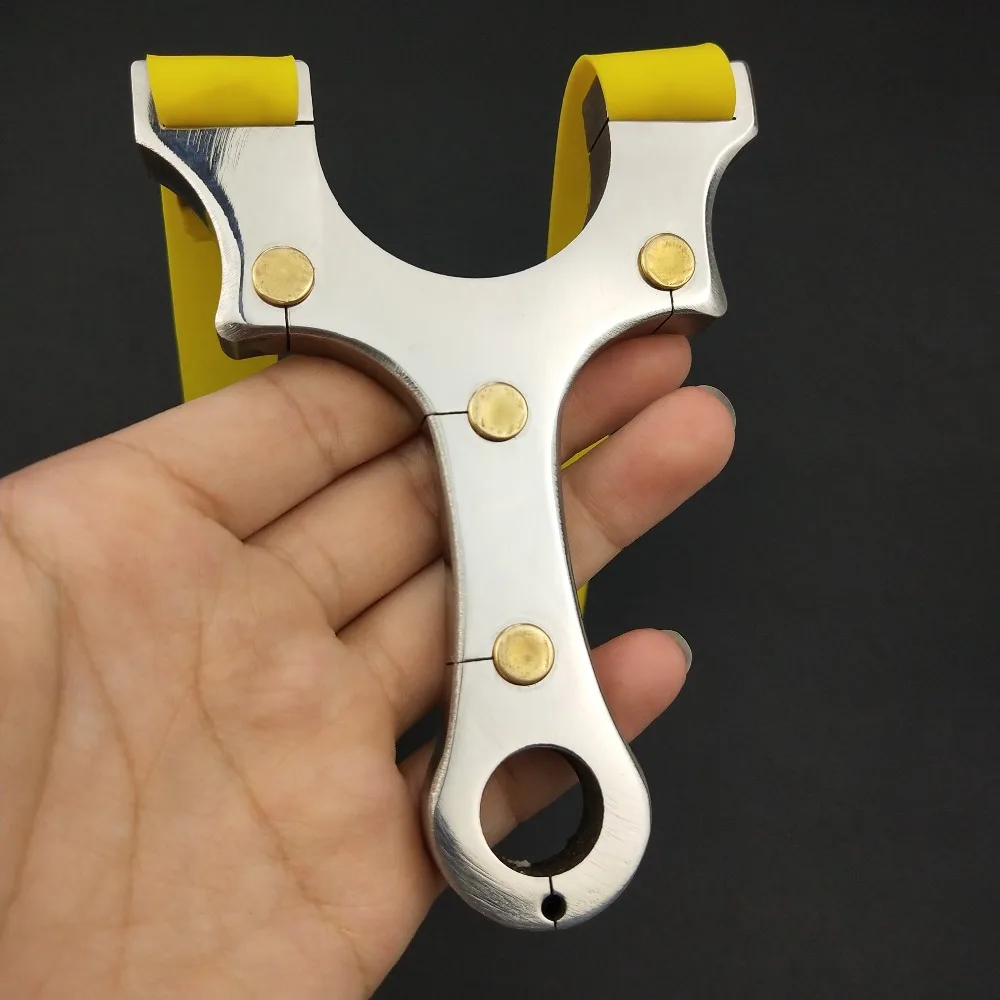 Precise Hunting Sling Shot Stainless Steel Flat Rubber Band Slingshot Catapult Outdoor professional Camping tool New Slingshot
Precise Hunting Sling Shot Stainless Steel Flat Rubber Band Slingshot Catapult Outdoor professional Camping tool New Slingshot