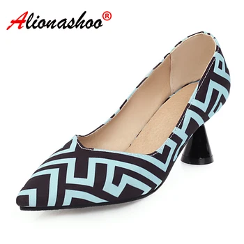 Ladies High Heel Shoes Pointed Toe Strange Style High Heels Pump Shoes Plaid Sexy Party Shoes For Women Shallow Mary Janes 34-48
Ladies High Heel Shoes Pointed Toe Strange Style High Heels Pump Shoes Plaid Sexy Party Shoes For Women Shallow Mary Janes 34-48
