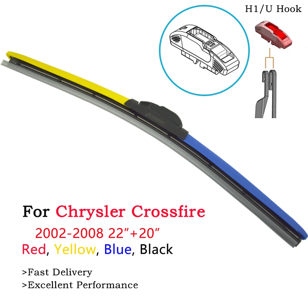 HESITE Colorful Windshiel Wiper Blades For Chrysler Crossfire 2002-2008 22"+20" Natural Rubber Windscreen Wipers Red Blue Yellow
HESITE Colorful Windshiel Wiper Blades For Chrysler Crossfire 2002-2008 22"+20" Natural Rubber Windscreen Wipers Red Blue Yellow