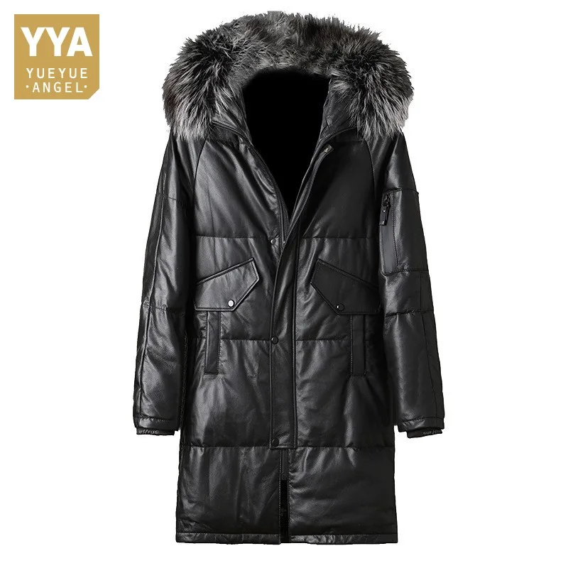 2022 Winter New Mens Business Casual British Style Genuine Leather Down Jacket Concise Warm Fur Collar Zippers Long Coat
2022 Winter New Mens Business Casual British Style Genuine Leather Down Jacket Concise Warm Fur Collar Zippers Long Coat