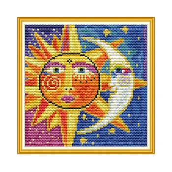 Sun and Moon Joy Sunday Cross Stitch Stamped Kits 14ct Counted Fabric 11ct Printed Cross Stitch Sets Needlework Embroidery Kit
Sun and Moon Joy Sunday Cross Stitch Stamped Kits 14ct Counted Fabric 11ct Printed Cross Stitch Sets Needlework Embroidery Kit