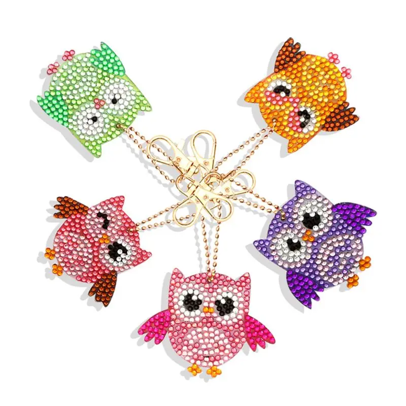 5pcs/Set Full Drill Diamond Painting Key Chain Bag Pendant for Art Craft Key Ring Phone Charm Bag Decor, Cute Owl
5pcs/Set Full Drill Diamond Painting Key Chain Bag Pendant for Art Craft Key Ring Phone Charm Bag Decor, Cute Owl