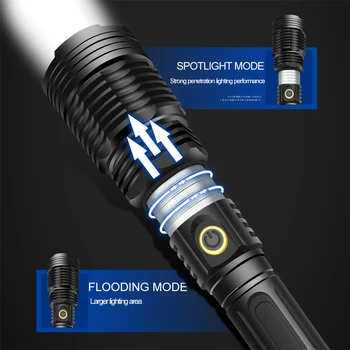 120000LM P50 P70 LED Flashlight Light Lamp By 26650 Rechargeable USB Torch XHP 70 Rechargeable Flashlight USB Charger Torch
120000LM P50 P70 LED Flashlight Light Lamp By 26650 Rechargeable USB Torch XHP 70 Rechargeable Flashlight USB Charger Torch