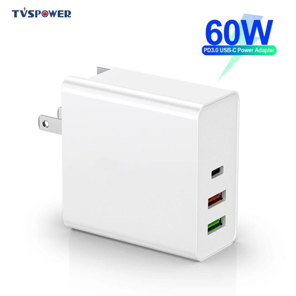 60W TYPE-C USB-C Wall Charger, PD30W QC3.0 Charger For Huawei USB-C Laptops MacBook Pro/Air iPad Pro iPhone 11/x/8 s9/s10/note9
60W TYPE-C USB-C Wall Charger, PD30W QC3.0 Charger For Huawei USB-C Laptops MacBook Pro/Air iPad Pro iPhone 11/x/8 s9/s10/note9