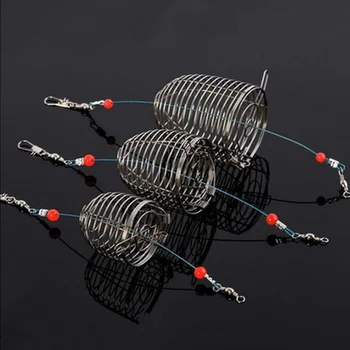 1PC Stainless Steel Fishing Lure Cage S/M/L Baits Cage Fishing Trap with Round Bottom Basket Serves Holder Fishing Tackle 
1PC Stainless Steel Fishing Lure Cage S/M/L Baits Cage Fishing Trap with Round Bottom Basket Serves Holder Fishing Tackle