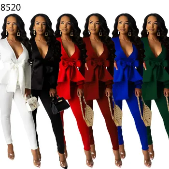 Ruffle Sexy Two Piece White Red Wild Blazer Casual Jacket Top Pants Suit Set Spring Office Lady Outfits Uniform Women Pant Suit
Ruffle Sexy Two Piece White Red Wild Blazer Casual Jacket Top Pants Suit Set Spring Office Lady Outfits Uniform Women Pant Suit
