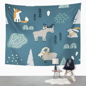Animal Tapestry Fox Goat Elk And Rabbit In Forest Home Dorm Decor Large Tapestry Wall Hanging Blanket For Living Room Bedroom
Animal Tapestry Fox Goat Elk And Rabbit In Forest Home Dorm Decor Large Tapestry Wall Hanging Blanket For Living Room Bedroom