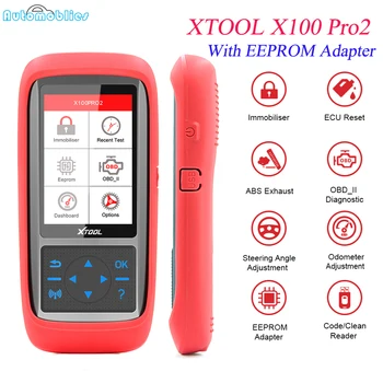 New XTOOL X100 Pro2 OBD2 Auto Key Programmer Mileage Odometer adjustment with EEPROM Adapter Code Reader Free Update PK X100 Pro
New XTOOL X100 Pro2 OBD2 Auto Key Programmer Mileage Odometer adjustment with EEPROM Adapter Code Reader Free Update PK X100 Pro