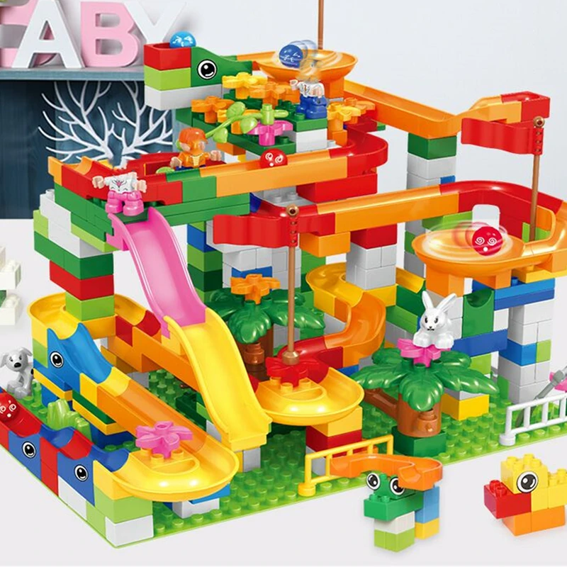 80-330 PCS Marble Race Run Bricks Duploed Big Size Building Blocks Funnel Slide Blocks DIY Bricks Toys Gift for Children Girls
80-330 PCS Marble Race Run Bricks Duploed Big Size Building Blocks Funnel Slide Blocks DIY Bricks Toys Gift for Children Girls