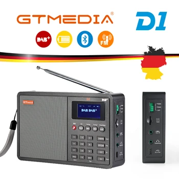 GTMEDIA D1 Portable Digital Radio with LCD Display Alarm Clock DAB+/FM+BT/Card/AUX Multi Band Radio Speaker with 18650 Battery
GTMEDIA D1 Portable Digital Radio with LCD Display Alarm Clock DAB+/FM+BT/Card/AUX Multi Band Radio Speaker with 18650 Battery