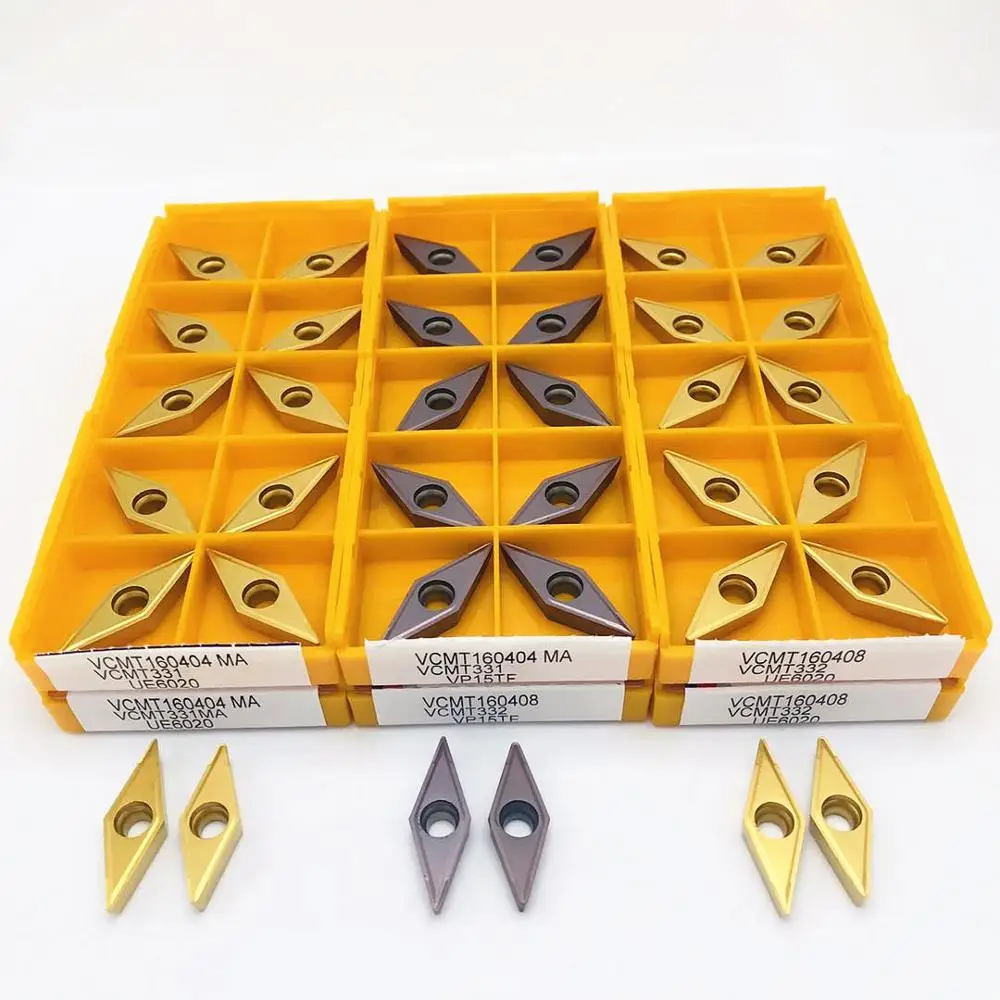 VCMT160404 VCMT160408 MA VP15TF UE6020 US735 high quality cutting tool metal turning tool CNC milling VCMT lathe tool insert
VCMT160404 VCMT160408 MA VP15TF UE6020 US735 high quality cutting tool metal turning tool CNC milling VCMT lathe tool insert