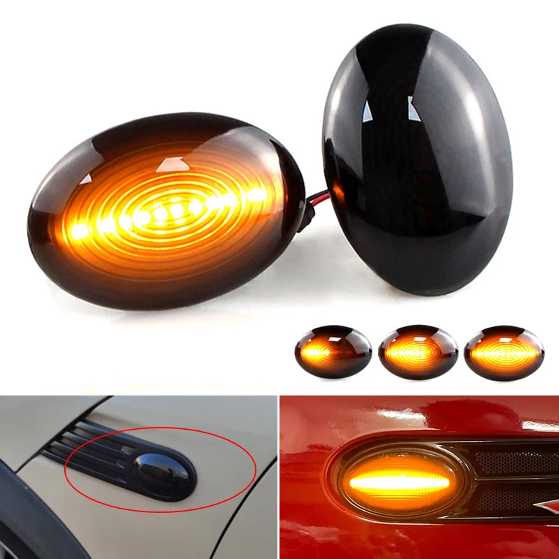 2PCS For BMW MINI Cooper R56 R57 R58 R59 CL-R56-LSM-SM Smoke Dynamic Flowing LED Side Marker Turn Signal Light No Error
2PCS For BMW MINI Cooper R56 R57 R58 R59 CL-R56-LSM-SM Smoke Dynamic Flowing LED Side Marker Turn Signal Light No Error