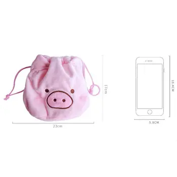 Creative Cute Fashion Plush Cartoon Pig Shape Storage Cosmetic Makeup Bag Drawstring Pocket Handbag Outdoor Protable Package
Creative Cute Fashion Plush Cartoon Pig Shape Storage Cosmetic Makeup Bag Drawstring Pocket Handbag Outdoor Protable Package