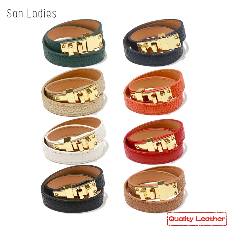 San.Ladies brand Narrow bracelets with belt buckles pu leather bangle bracelets fashion women bracelet leather jewelry for lover
San.Ladies brand Narrow bracelets with belt buckles pu leather bangle bracelets fashion women bracelet leather jewelry for lover