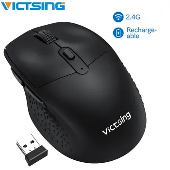 VicTsing 2.4G Wireless Rechargeable Mouse Adjustable 2400DPI 6 Button Noiseless Mice with USB Receiver for PC/Laptop/Macbook
VicTsing 2.4G Wireless Rechargeable Mouse Adjustable 2400DPI 6 Button Noiseless Mice with USB Receiver for PC/Laptop/Macbook